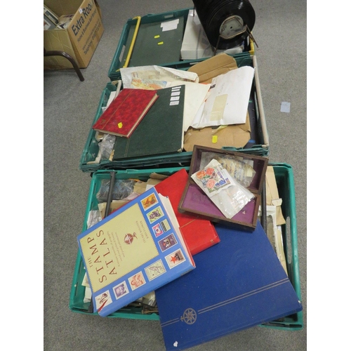 154 - A large stamp collection in six trays all unchecked all A/F