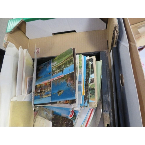 172 - Two trays of stamps, postcards etc