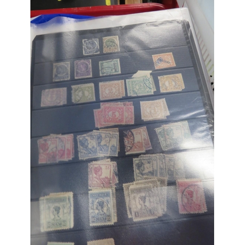 173 - Two boxes of stamp albums, coins etc