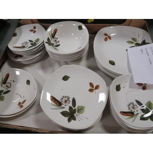 63 - Two trays of Midwinter Riverside dinner ware