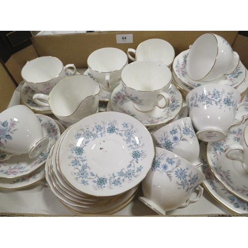 64 - A tray of assorted Colclough tea ware