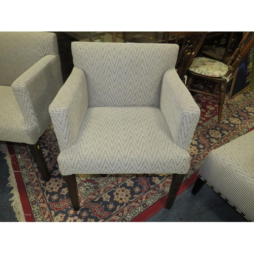 789 - A pair of modern upholstered armchairs