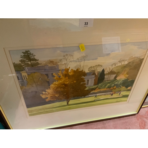 33 - A small quantity of assorted pictures and prints to include Brocton Hall Golf Club examples