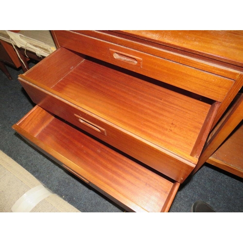 770 - A mid-century teak dressing table with stool A/F