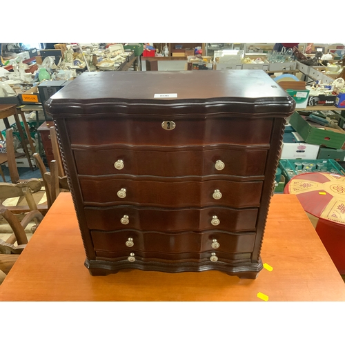 806 - A modern table top jewel jewellery chest/cabinet