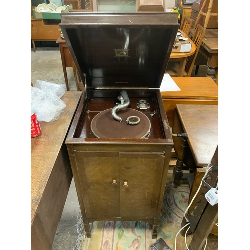 841 - A vintage His Masters Voice floorstanding gramophone