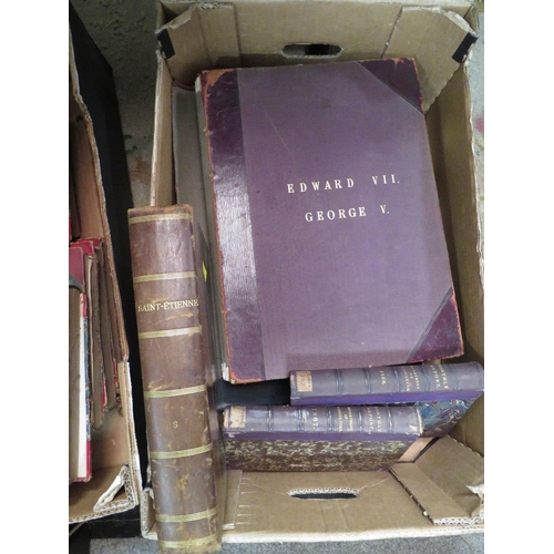 119 - Antiquarian Books - 4 boxes of books etc, mostly 19th century noted Transactions or the Royal Irish ... 