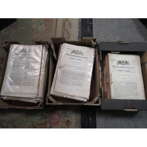 120 - London Gazettes 1840'S & 50'S - A large quantity some earlier 1817, much Military and Naval detail