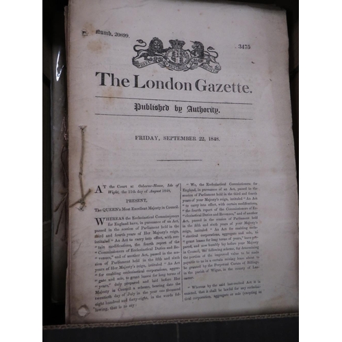 120 - London Gazettes 1840'S & 50'S - A large quantity some earlier 1817, much Military and Naval detail