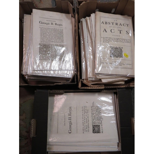 122 - Acts of Parliament 18th & 19th century - A large quantity of Acts mostly 18th century in 3 boxes