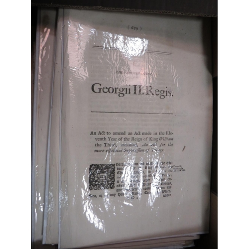 122 - Acts of Parliament 18th & 19th century - A large quantity of Acts mostly 18th century in 3 boxes