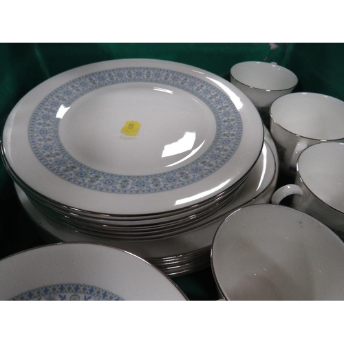 130 - A tray of Royal Doulton Counterpoint pattern bone china tea and dinner ware