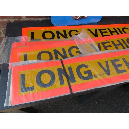 51 - An Oreo ice cream shop sign together with five unused aluminium 'Long Vehicle' signs