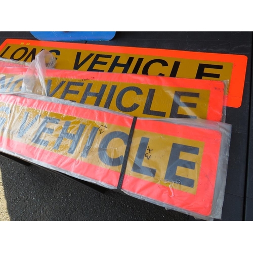 51 - An Oreo ice cream shop sign together with five unused aluminium 'Long Vehicle' signs