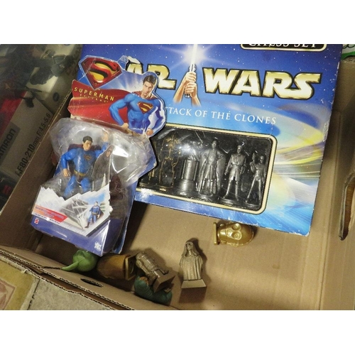 54 - A selection of boxed Star Wars figures and a single packed Superman figure