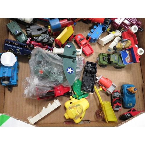 60 - A vintage Action Man truck together with toy cars and a selection of Thomas the Tank Locomotive toys... 