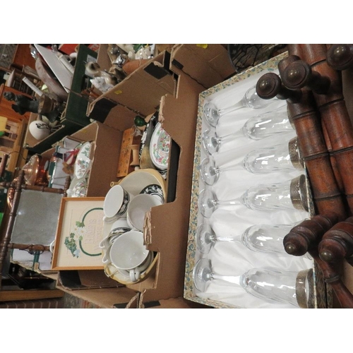 74 - Three trays of porcelain and collectables etc