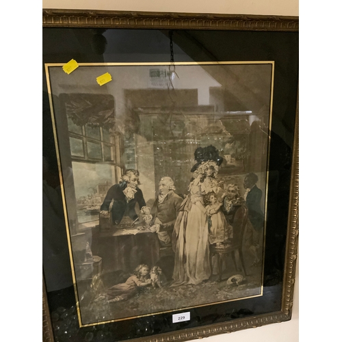 229 - An antique gilt framed engraving