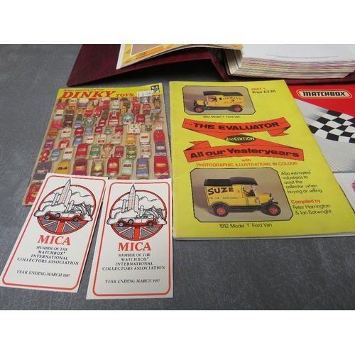 11 - A COLLECTION OF MATCHBOX MICA COLLECTORS MAGAZINES, some in folders, some loose, Matchbox Models of ... 