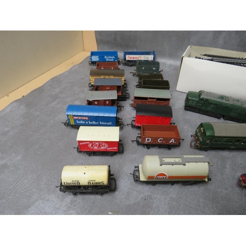 112 - MIXED UNBOXED 00 GAUGE TRAIN LOT, to include Hornby diesel Western Courier locomotive, Hornby Interc... 