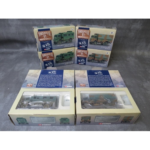 19 - SIX BOXED CORGI D DAY BEDFORD MILITARY VEHICLES, all 1:50 scale, to inlcude 3 x CC60301 Bedford QLT ... 