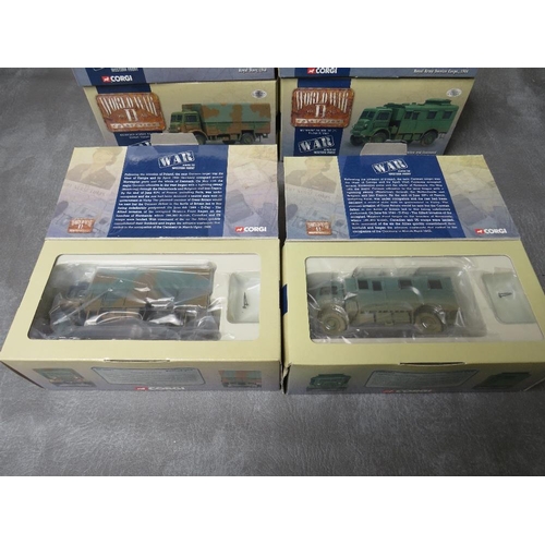 20 - SIX BOXED CORGI MILITARY VEHICLES, all 1:50 scale, to include CC51602 T34 Soviet Army Tank, 3 x CC60... 