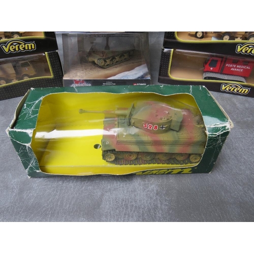 23 - TWO BOXED CORGI CC51014 M4 SHERMAN TANKS, Pacific Theatre, 1:50 scale, together with five boxed Vere... 