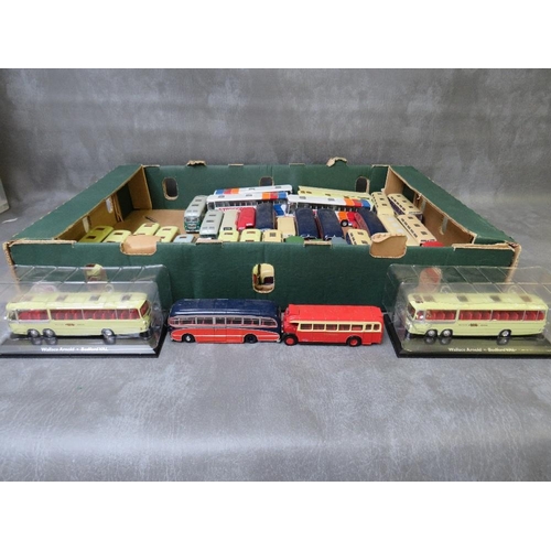 38 - THIRTY SEVEN UNBOXED DIECAST COACHES, by Corgi / Atlas/ EFE