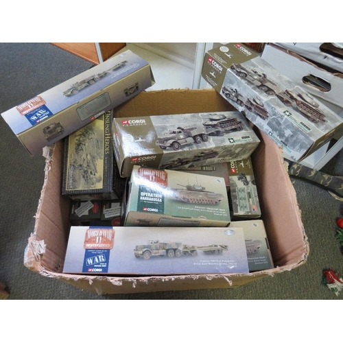 48 - A LARGE BOX OF EMPTY BOXES, mainly for Corgi Military Models