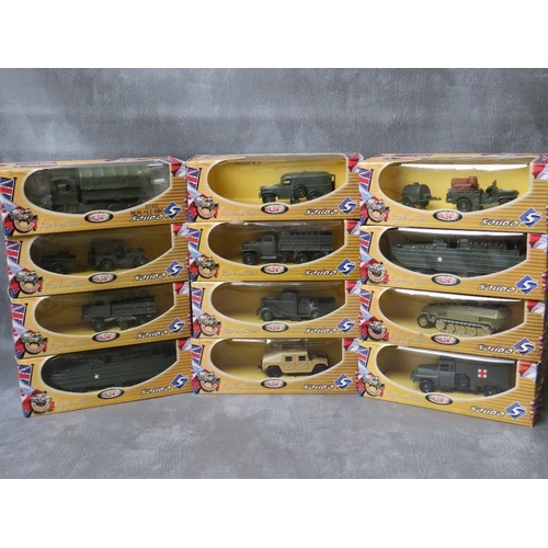 50 - TWELVE BOXED SOLIDO MILITARY VEHCLES FROM THE BATAILLES BATTLES RANGE, to include 6225, 6128, 6238, ... 