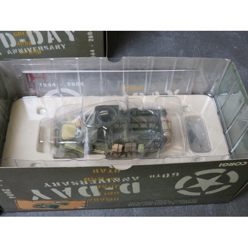 53 - FIVE BOXED CORGI D DAY 60th ANNIVERSARY MILITARY VEHICLES, to include 4 x CC60404 M3 white half trac... 