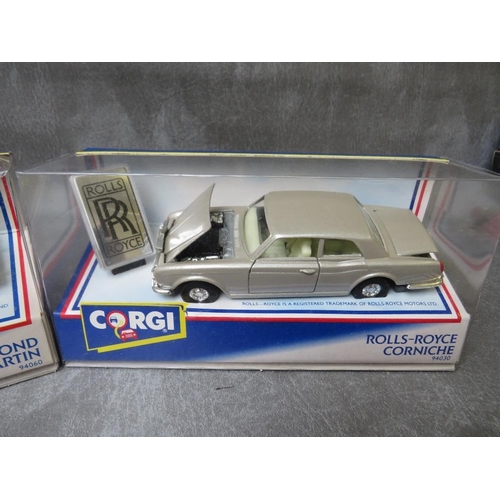 57 - BOXED CORGI JAMES BOND ASTON MARTIN 94060, together with a boxed Corgi Rolls Royce Corniche 94030