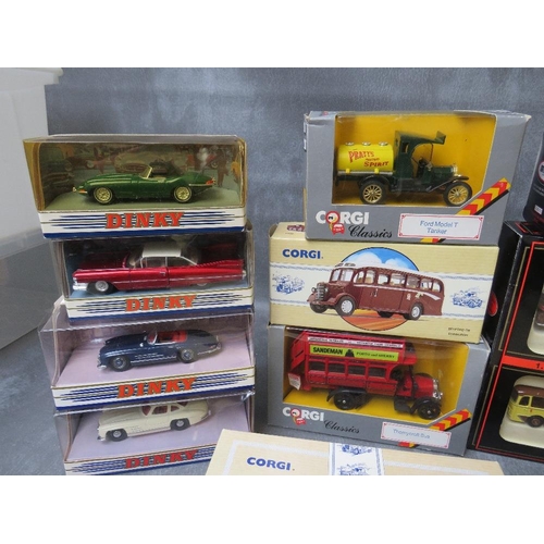 60 - MIXED BOX OF DIE CAST VEHICLES TO INCLUDE FOUR MATCHBOX DINKYS DY1, DY7, DY12 and DY33A, Corgi Mini ... 