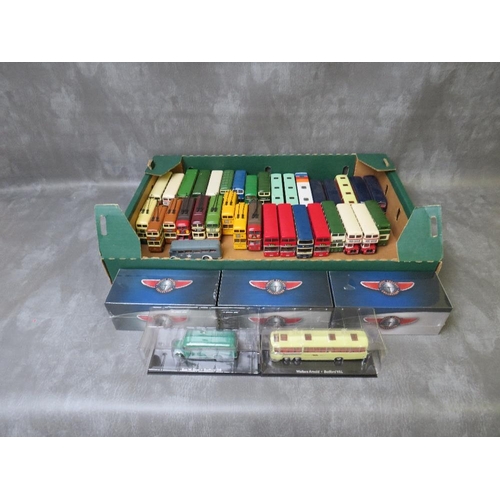 65 - TWENTY SIX UNBOXED DOUBLE DECKER BUSES AND COACHES BY EFE AND CORGI, nine trolley buses by Corgi, to... 