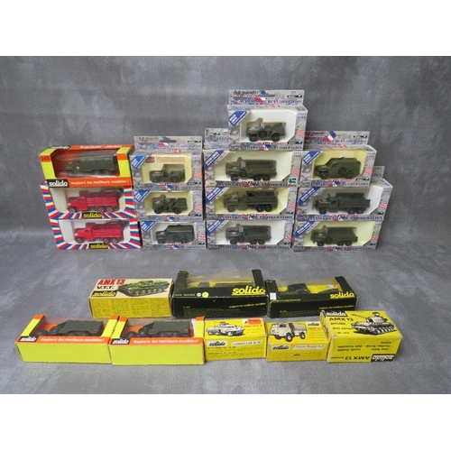 68 - TWENTY ONE BOXED SOLIDO MILITARY VEHICLES to include ten limited edition from the 50th Anniversaire ... 