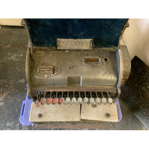 922 - An original brass heavy National Dayton, Ohio cash register A/F