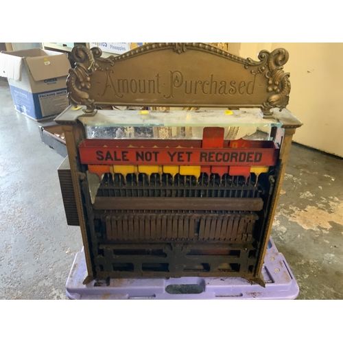 922 - An original brass heavy National Dayton, Ohio cash register A/F