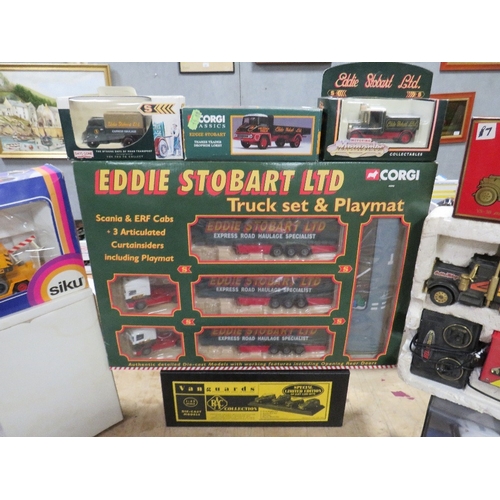 135 - SIXTEEN BOXED VEHICLES / SETS, to include limited edition Vanguard RAC set, Corgi Eddie Stobart truc... 