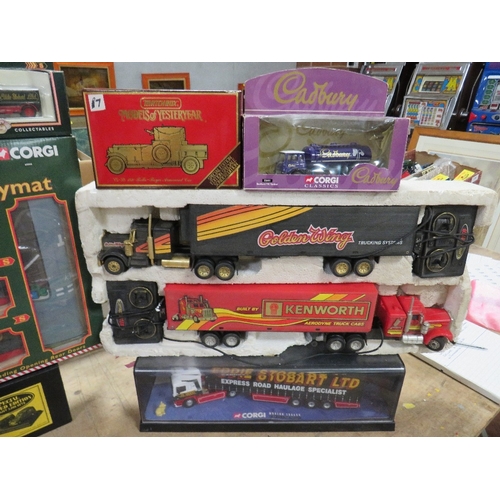 135 - SIXTEEN BOXED VEHICLES / SETS, to include limited edition Vanguard RAC set, Corgi Eddie Stobart truc... 