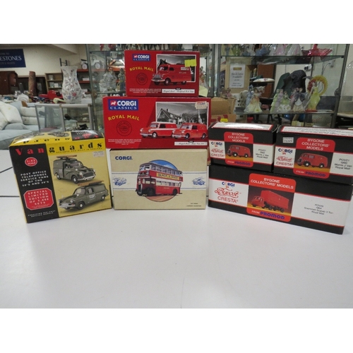 148 - SEVEN BOXED DIE CAST VEHICLES, to include Vanguard 1:43 scale Post Office Telephones double pack, Co... 