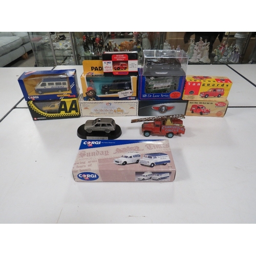 150 - ELEVEN BOXED DIE CAST VEHICLES, to include Matchbox Her Majesty's State Coach, Vauxhall AA van, Corg... 