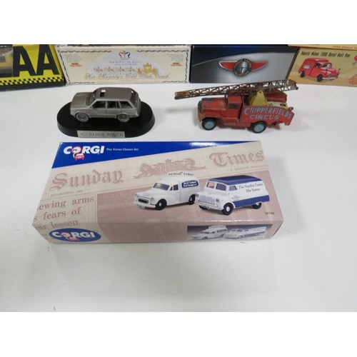 150 - ELEVEN BOXED DIE CAST VEHICLES, to include Matchbox Her Majesty's State Coach, Vauxhall AA van, Corg... 