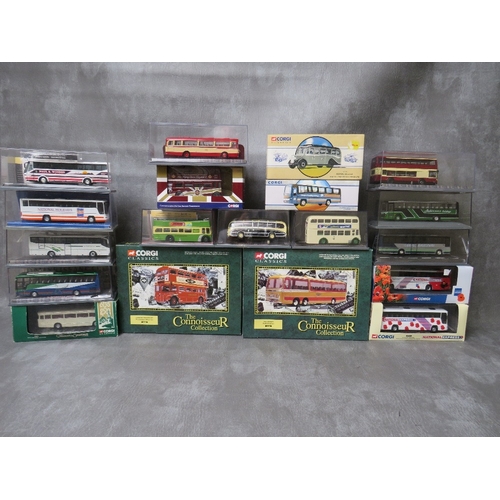 162 - NINETEEN BOXED CORGI BUSES / COACHES, to include Corgi Classics Yelloways Bedford set 35301, Corgi C... 