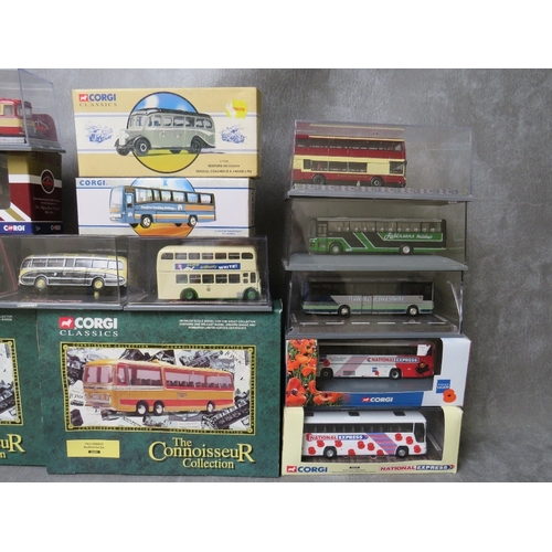 162 - NINETEEN BOXED CORGI BUSES / COACHES, to include Corgi Classics Yelloways Bedford set 35301, Corgi C... 