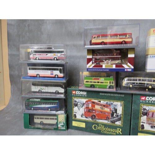 162 - NINETEEN BOXED CORGI BUSES / COACHES, to include Corgi Classics Yelloways Bedford set 35301, Corgi C... 