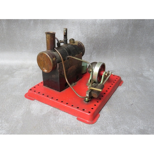 167 - A MODEL STATIONARY LIVE STEAM ENGINE