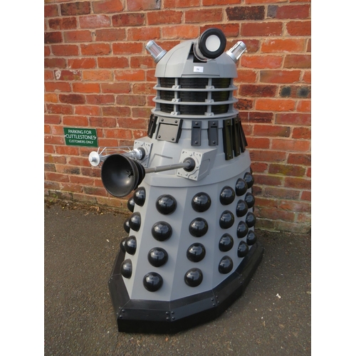 71 - DR WHO INTEREST - A THREE-QUARTER SIZE SCRATCH BUILT MODEL OF A DALEK, with illumination to 'luminos... 