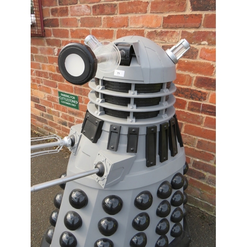 71 - DR WHO INTEREST - A THREE-QUARTER SIZE SCRATCH BUILT MODEL OF A DALEK, with illumination to 'luminos... 