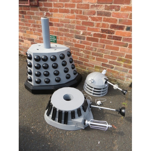 71 - DR WHO INTEREST - A THREE-QUARTER SIZE SCRATCH BUILT MODEL OF A DALEK, with illumination to 'luminos... 