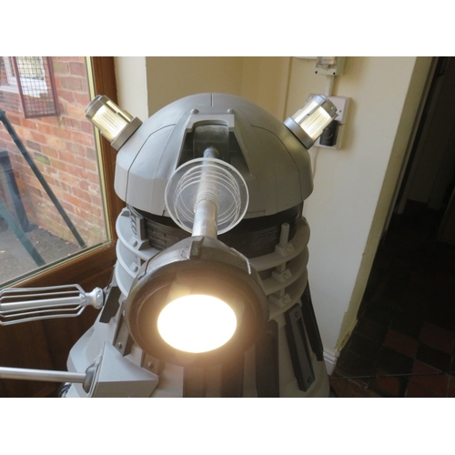 71 - DR WHO INTEREST - A THREE-QUARTER SIZE SCRATCH BUILT MODEL OF A DALEK, with illumination to 'luminos... 